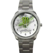 Monster Energy Unisex Silver-Tone Sports Metal Watch 12