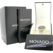 Movado Esperanza Mens Two Tone Black Dial Swiss Quartz Watch