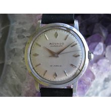 Movado Vintage Stainless Steel 28-jewel Automatic Wrist Watch