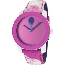 Movado Watches Women's Bold Purple Dial White and Purple Canvas White