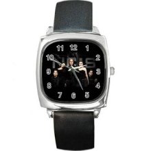 NCIS Unisex Silver-Tone Square Metal Watch 05