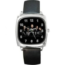 NCIS Unisex Silver-Tone Square Metal Watch 04