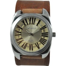 Nemesis Womens BHST098Y Brown Collection Retro Roman Leather Band