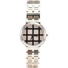 New Auth Movado Modo Ladies SS Watch Checker Board Dial