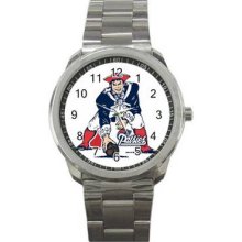 New England Patriots Unisex Silver-Tone Sports Metal Watch 15