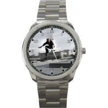 NEW SkateBoard Rider Quality Stainless Steel Gift Watch