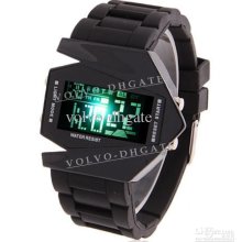 New Stealth Aircraft Shape Sports Led Digital Date Chronograph Wrist