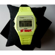 New Style Casio F 91 W Lime Green Digital Sport Watch