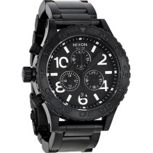 Nixon 42-20 Chrono Black Dial Steel Mens Watch A037001