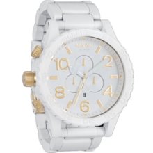 Nixon 51-30 Chrono All White Gold Watch - white regular