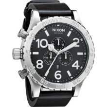 Nixon 51-30 Chrono Leather Black