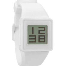 Nixon A137-100 Unisex Newton Digital White Lcd Digital Watch