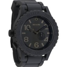 Nixon A236-195 Men's Watch Black Dial Dark Gray Rubber Strap 300m