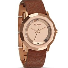 Nixon Bobbi Watch - Women's Rose Gold/Saddle, One Size