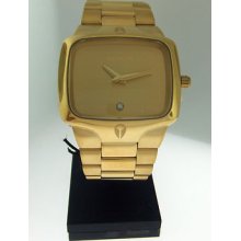 Nixon Gent's The Player All Gold Plated Steel Quartz Watch A140-509