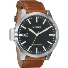 Nixon Men's Chronicle Watch Black / Saddle