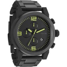 Nixon Mens The Ride SS Luminous Stainless Watch - Black Bracelet - Black Dial - A347 1256