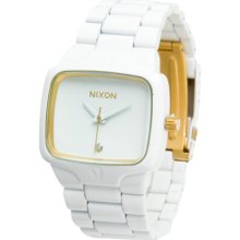 Nixon Player Watch - Men's All White/Gold, One Size