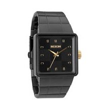 Nixon Quatro Watch in Matte Black / Gold