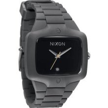 Nixon Rubber Player Gray/black Watch In Box