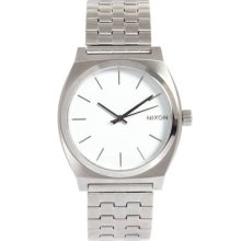 Nixon Silver Brushed Steel Bracelet Strap Ladies Watch A045-1100 Rrp Â£90