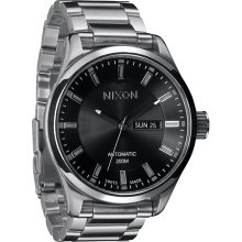 Nixon 'The Automatic II' Bracelet Watch Black/ Silver