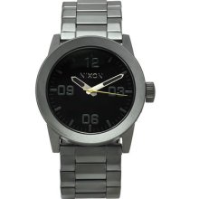 Nixon Watches Men's The Private SS Black Dial Gunmetal Ion Plated Stai