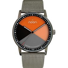 Noon Copenhagen Unisex The Changer 44 Analog Stainless Watch - Gunmetal Bracelet - Blue Dial - 44-003M6