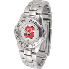 North Carolina State Wolfpack Sport Steel Band-Ladies Watch