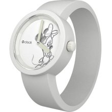 O Clock Unisex Disney Watch Ocd03-S (Small) With Minnie Sketch - White Hypoallergenic Silicon Rubber Watch Strap