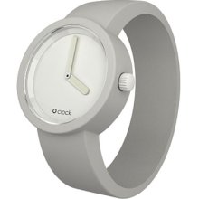 O Clock Unisex Original White Face Watch Ocw07-L (Large) With Ice Hypoallergenic Silicon Rubber Watch Strap