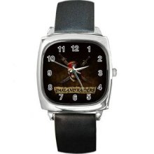 Oakland Raiders Unisex Silver-Tone Square Metal Watch 09