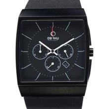 Obaku Harmony V126gbbrb Chronograph Men's Watch Black/black