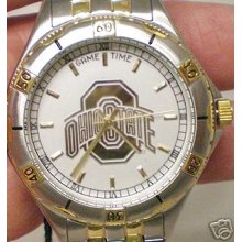 Ohio State Buckeyes Mens Watch Gold Logo General Manager's Wristwatch