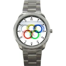 Olympic Rings HOT Quality Stainless Steel Gift Watch