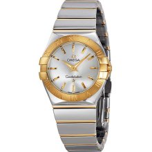 Omega Constellation Silver Dial Yellow Gold And Stainless Steel Ladies Watch