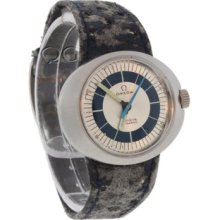 Omega Geneve Dynamic Winding Stainless Steel Silver & Blue Dial Ladies Watch