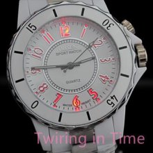 Original Ohsen White 7 Led Colors Mens Ladies Lady Women Wrist Watch