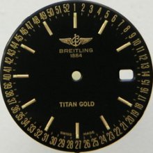 Original Vintage Breitling Titan Gold Watch Dial Men's