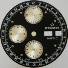 Original Vintage Eterna Matic Chronograph Watch Dial