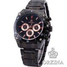 Orkina Mens Boyfriend 6 Hands 24 Hours Dress Quartz Sport Wrist Watch Gbh