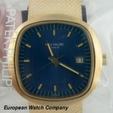 Patek Philippe 3587 YG Jumbo Beta 21 Quartz Blue Dial