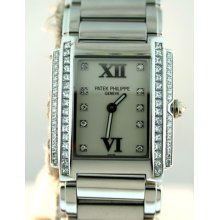 Patek Philippe Twenty-4 4910/20g White Dial 18k White Gold $50,500.00 Watch.