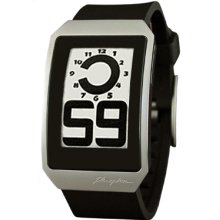 Phosphor E-ink Digital Hour Gents Watch With Black Polyurethane Band Dh01