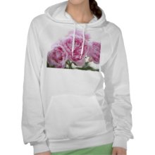 pink peonies American Apparel hoodie