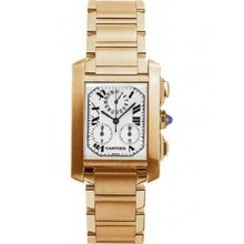 Pre-Owned Cartier Tank Francaise Chronoflex 18K Yellow Gold Watch