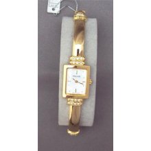 Pulsar Gold-tone Bracelet Watch W/ Swarovski Crystals