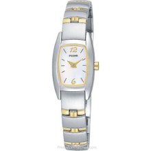 Pulsar Ladies' Fashion Stainless and Gold Tone Mother of PJ5107