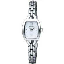 Pulsar Ladies' Stainless Steel, White Dial, Slim Pj5405x1 Watch Rrp Â£79.95