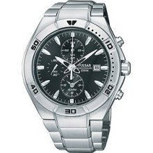 Pulsar Mens Chronograph Watch 100m With Alarm Pf3957x1